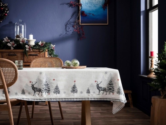 Καρέ Χριστουγεννιάτικο 045 Grey Gofis Home 85X85