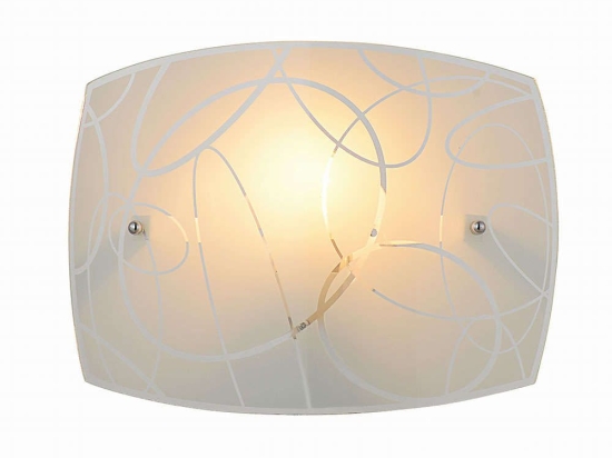 Φωτιστικό Τοίχου - Απλίκα Spirelli 204400101 30x22cm Decorated White Trio Lighting Μέταλλο,Γυαλί