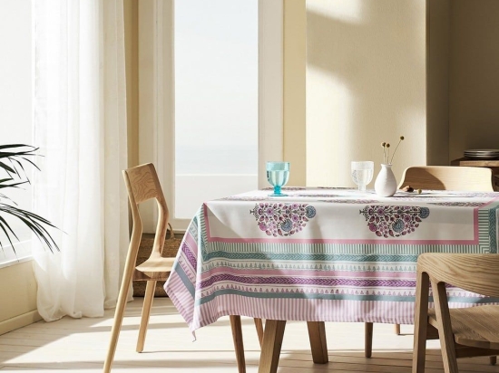 Τραπεζομάντηλο Oralie 374 Multi Gofis Home 145X145 Βαμβάκι-Πολυέστερ