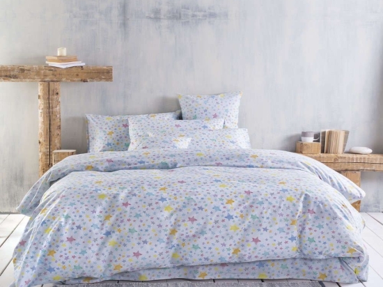Πάπλωμα Σετ 3τμχ Symbol Glow Blue Ρυθμός Υπέρδιπλo 220x240cm 100% Βαμβάκι