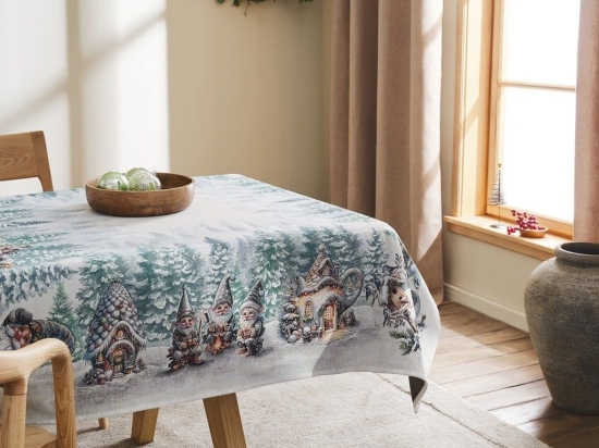 Τραπεζομάντηλο Χριστουγεννιάτικο 503 Grey-Green Gofis Home 135X180cm