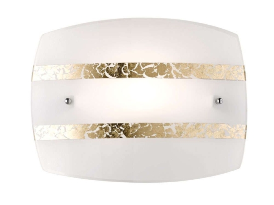 Φωτιστικό Τοίχου - Απλίκα Nikosia 208700179 30x22cm Gold Trio Lighting Γυαλί