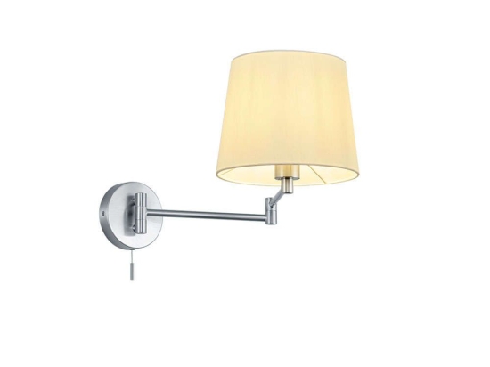 Φωτιστικό Τοίχου - Απλίκα Lyon 209100107 32x69cm Nickel Trio Lighting Μέταλλο,Ύφασμα