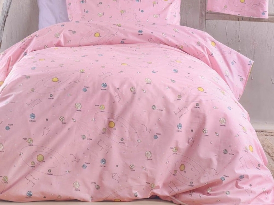 Κουβερλί Venus (Σετ 3τμχ) Pink Ρυθμός Υπέρδιπλo 220x240cm 100% Βαμβάκι