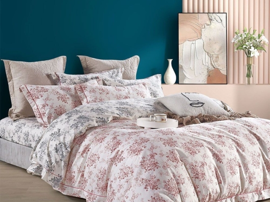 Κουβερλί Keslin (Σετ 3τμχ) Apple-Grey Ρυθμός Υπέρδιπλo 235x250cm 100% Βαμβακοσατέν