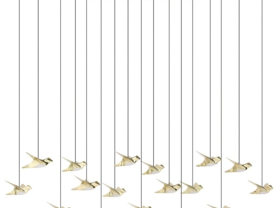 Φωτιστικό Οροφής - Ράγα Paratebueno 2 390399 17xLed Dim 148x220cm Gold Eglo