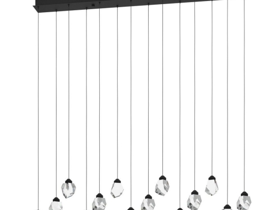 Φωτιστικό Οροφής - Ράγα Sindicat 390414 14xLed Dim 140x12x220cm Black-Clear Eglo