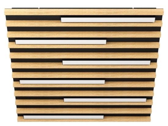 Φωτιστικό Οροφής - Πλαφονιέρα Marreira 390427 6xLed 57,5x57,5x6cm Natural-Black Eglo