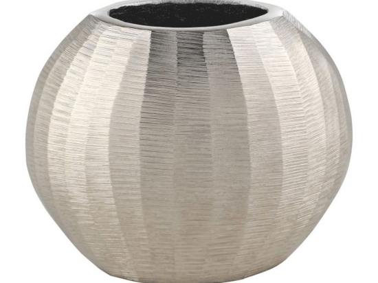 Βάζο Abucay 421052 15x7x13cm Silver Eglo Αλουμίνιο
