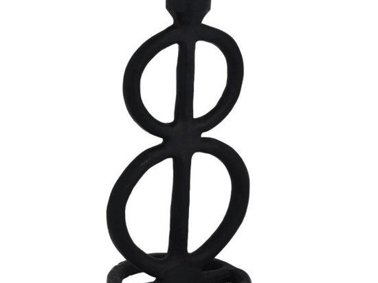 Κηροπήγιο Numazu Design 422022 11,5x10x23cm Black Eglo Αλουμίνιο