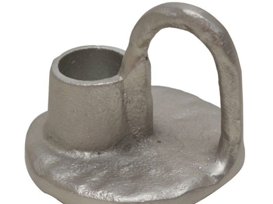 Κηροπήγιο Με Λαβή Jelicoe 422025 8x6cm Silver Eglo Αλουμίνιο