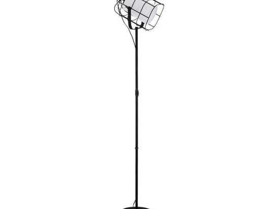 Φωτιστικό Δαπέδου 'Bittams' 43356 Black-White Eglo Μέταλλο,Ύφασμα