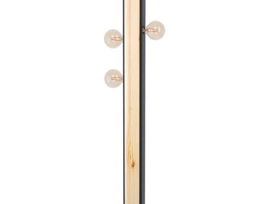 Φωτιστικό Δαπέδου 'Layham' 43471 Black-Brown Eglo Μέταλλο,Ξύλο