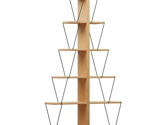 Βιβλιοθήκη Mini Tars (Σετ 2Τμχ) 225-000040 130x22x146cm Sonoma-Black