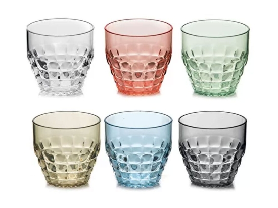 Ποτήρια Νερού Tiffany 22570252 350ml (Σετ 6τμχ) Multi Guzzini Acrylic