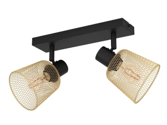 Φωτιστικό Οροφής - Σποτ Coslada 900694 32x8x17cm 2xE27 IP20 Black-Gold Eglo