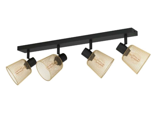 Φωτιστικό Οροφής - Σποτ Coslada 900695 79x8x17cm 4xE27 IP20 Black-Gold Eglo