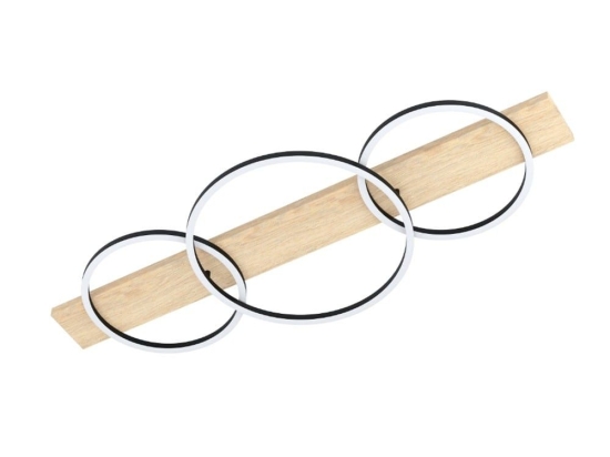 Φωτιστικό Οροφής - Πλαφονιέρα Boyal 901717 101x40x9,5cm Led Natural-Black Eglo