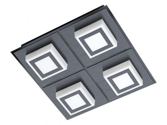 Φωτιστικό Οροφής-Πλαφονιέρα Led Masiano 1 99364 3000K Black Eglo Αλουμίνιο, Πλαστικό