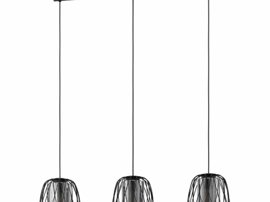 Φωτιστικό Οροφής- Ράγα Floresta 99706 89x19x110cm 3xE27 Black Eglo