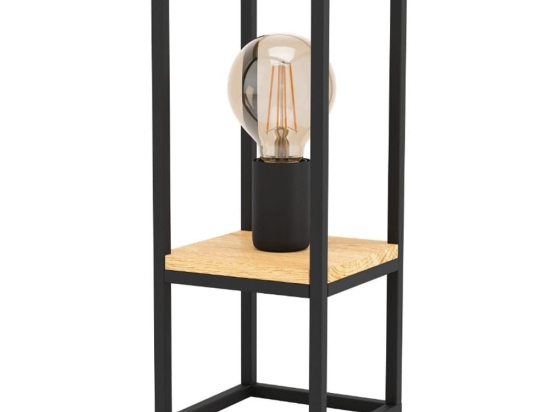 Φωτιστικό Επιτραπέζιο Libertad 99797 14x14x35cm 1xE27 Black-Natural Eglo