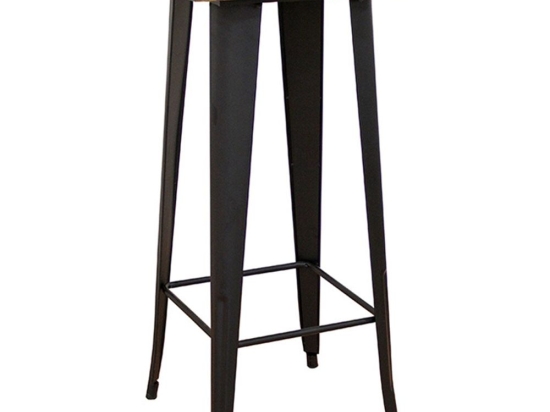 Τραπεζάκι Bar Texas 24.0219 60x60x106cm Natural-Black Zita Plus