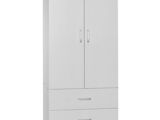 Ντουλάπα Δίφυλλη Zelia 79x42x180cm White Δίφυλλη
