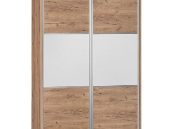 Ντουλάπα Δίφυλλη Griffin 121x56,5x180,5cm Oak Δίφυλλη