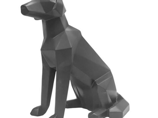Διακοσμητικό Αγαλματίδιο PT3495BK Origami Dog Sitting Black Present Time Πολυρεσίνη