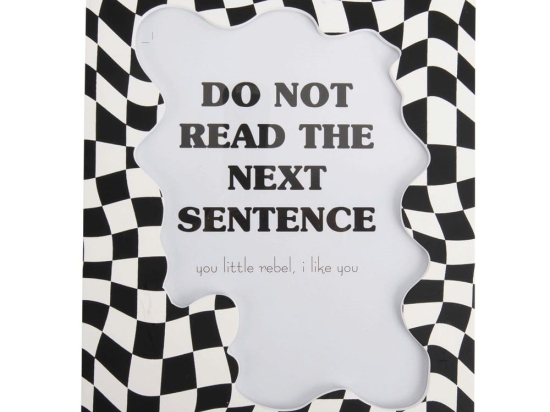 Κορνίζα Wave Checker Large PT4168BK 20x25cm Black-White Present Time Mdf
