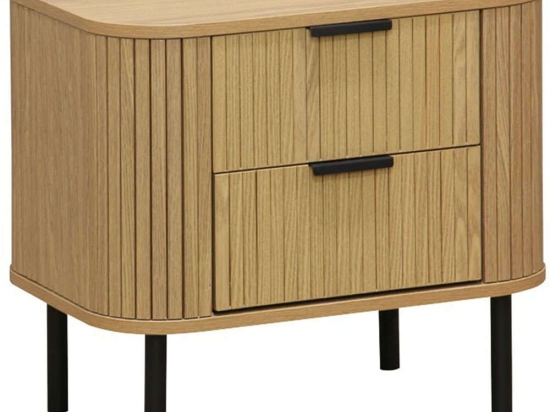 Κομοδίνο Scandi 260-000010 57x42x50cm Natural-Black