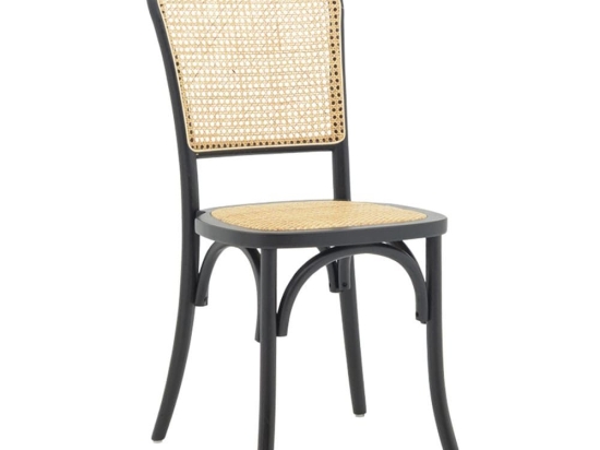 Καρέκλα Στοιβαζόμενη Zozele 263-000043 45x51x88cm Natural-Black