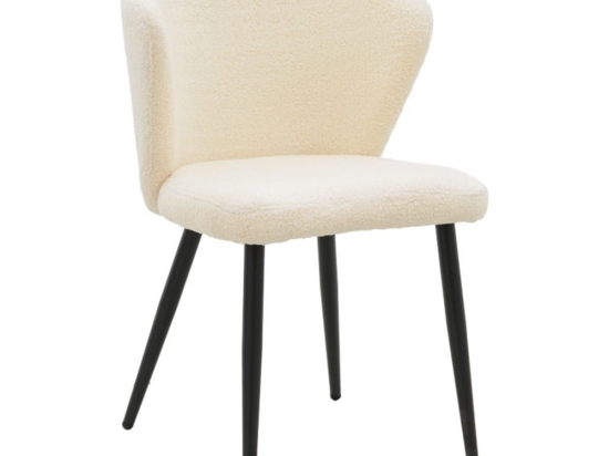 Καρέκλα Mattia 264-000023 55x53x80cm White-Black