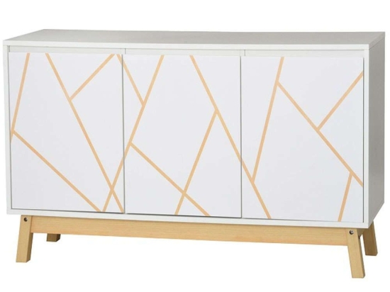Μπουφές Aria 265-000003 120x35x67cm Natural-White Μελαμίνη