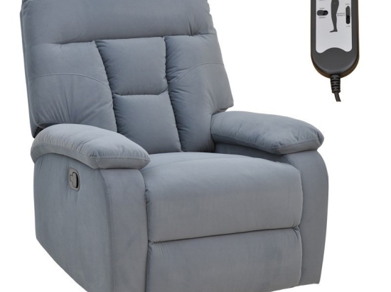 Πολυθρόνα Relax Massage Terpsi 269-000012 Βελούδο 80x94x100cm Grey