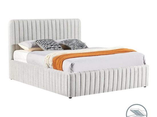 Κρεβάτι Zilin (Για Στρώμα 160x200cm) 279-000002 208x172,5x121cm Light Grey Διπλό