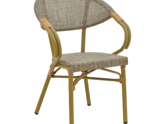 Πολυθρόνα Isaia 289-000003 57x57x83cm Natural-Grey