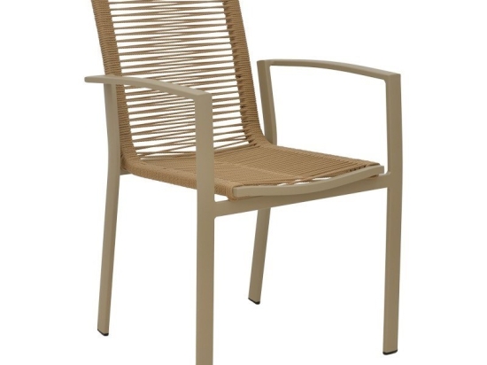 Πολυθρόνα Jonian 289-000016 57x63x83cm Natural-Taupe
