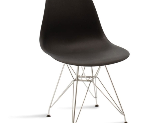 Καρέκλα Adelle 292-000012 46x55x81cm Black-Inox
