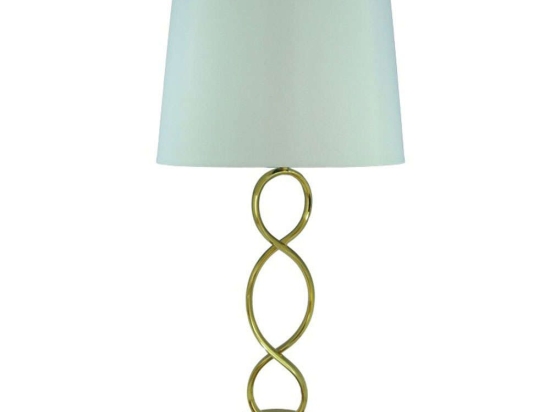Φωτιστικό Επιτραπέζιο Grezial 300-000016 Φ33x60cm Ε27 60W Gold-White Inart