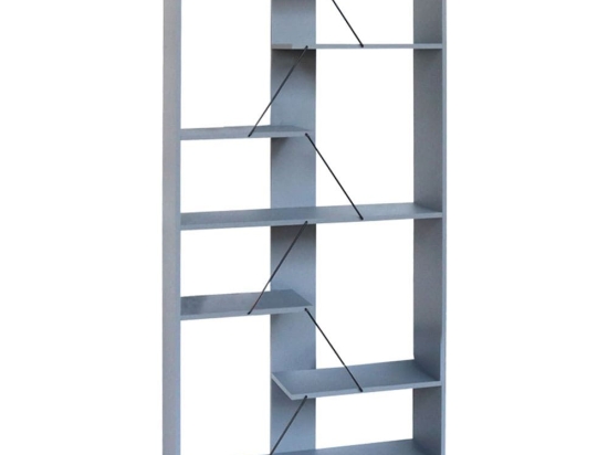 Βιβλιοθήκη Tars 304-000010 84x25,5x154,5cm Grey-Black