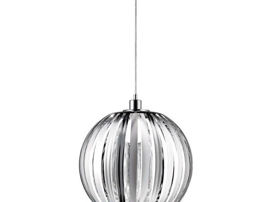 Φωτιστικό Οροφής Zucca 304100106 Ø40x150cm Chrome Trio Lighting Μέταλλο,Ακρυλικό
