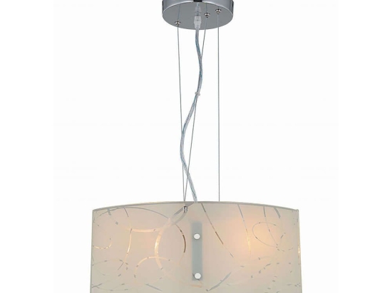 Φωτιστικό Οροφής Spirelli 304400201 Decorated White Trio Lighting Μέταλλο,Γυαλί