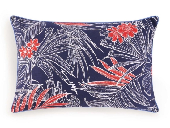 Μαξιλαροθήκη Διακοσμητική Tropical 684887 Navy Tommy Hilfiger 40X60cm 100% Βαμβακοσατέν