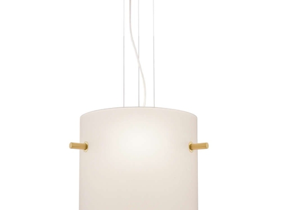 Φωτιστικό Οροφής Camden 308300308 3xE27 40W Φ50cm 150cm Brass Mat-White Trio Lighting Μέταλλο,Ύφασμα