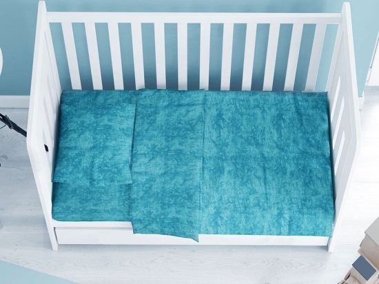Πάπλωμα Βρεφικό Premium Shadow 620 Turquoise DimCol 120x160cm 100% Βαμβάκι