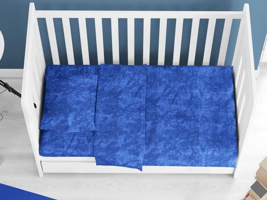 Πάπλωμα Βρεφικό Premium Shadow 631 Electric Blue DimCol 120x160cm 100% Βαμβάκι