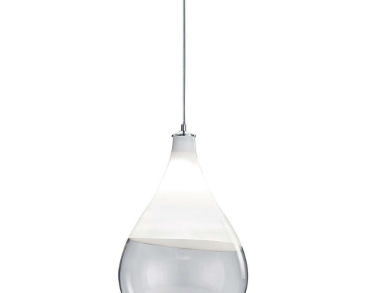 Φωτιστικό Οροφής Kingston 315300106 D35 White-Chrome Trio Lighting Μέταλλο,Γυαλί