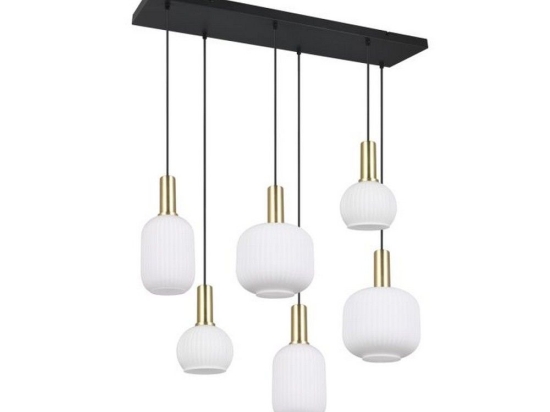 Φωτιστικό Οροφής - Ράγα Diva 319800608 92x35x150cm 6xE27 10W Brass-White Trio Lighting