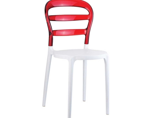 Καρέκλα Bibi White-Red 32-0050 42X50X85cm Siesta PC,PP
